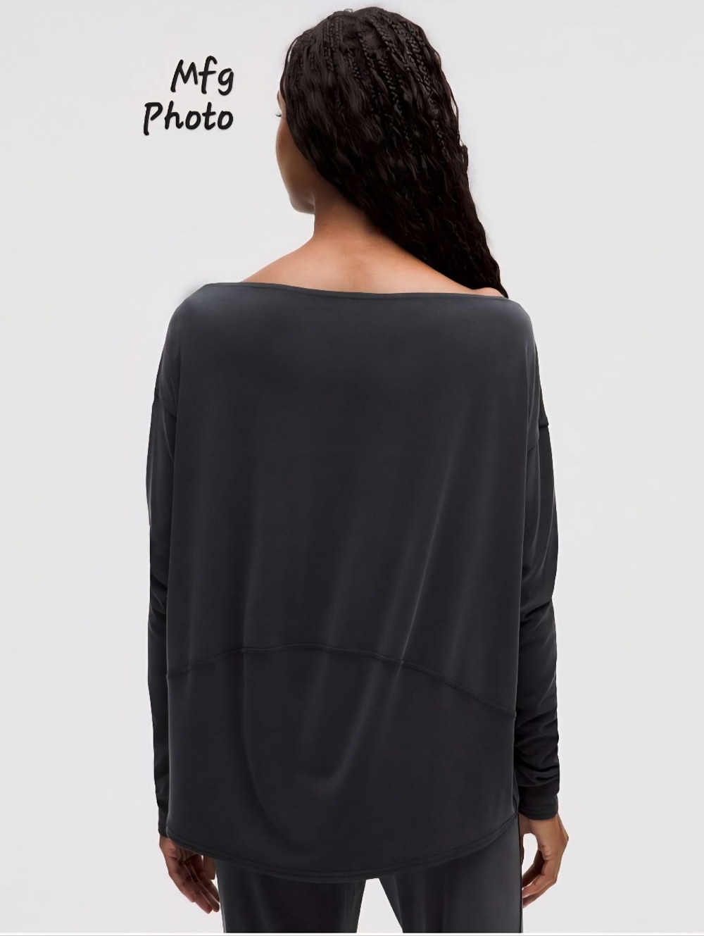 NWT Lululemon Drapey Softstreme Off-The-Shoulder Long-Sleeve Shirt, Womens Large - Picture 2 of 3
